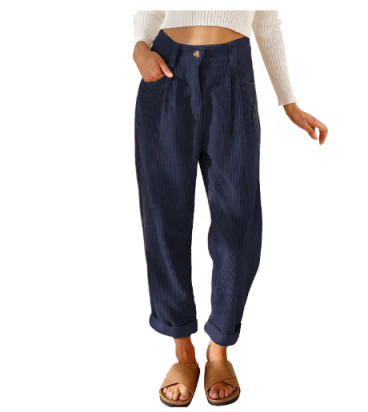 Damen Cordhose mit hoher Taille