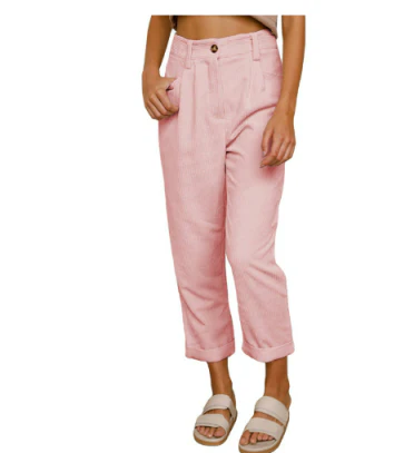 Damen Cordhose mit hoher Taille