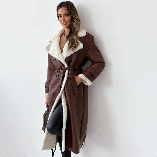 Damen Daunenmantel mit Knopfleiste