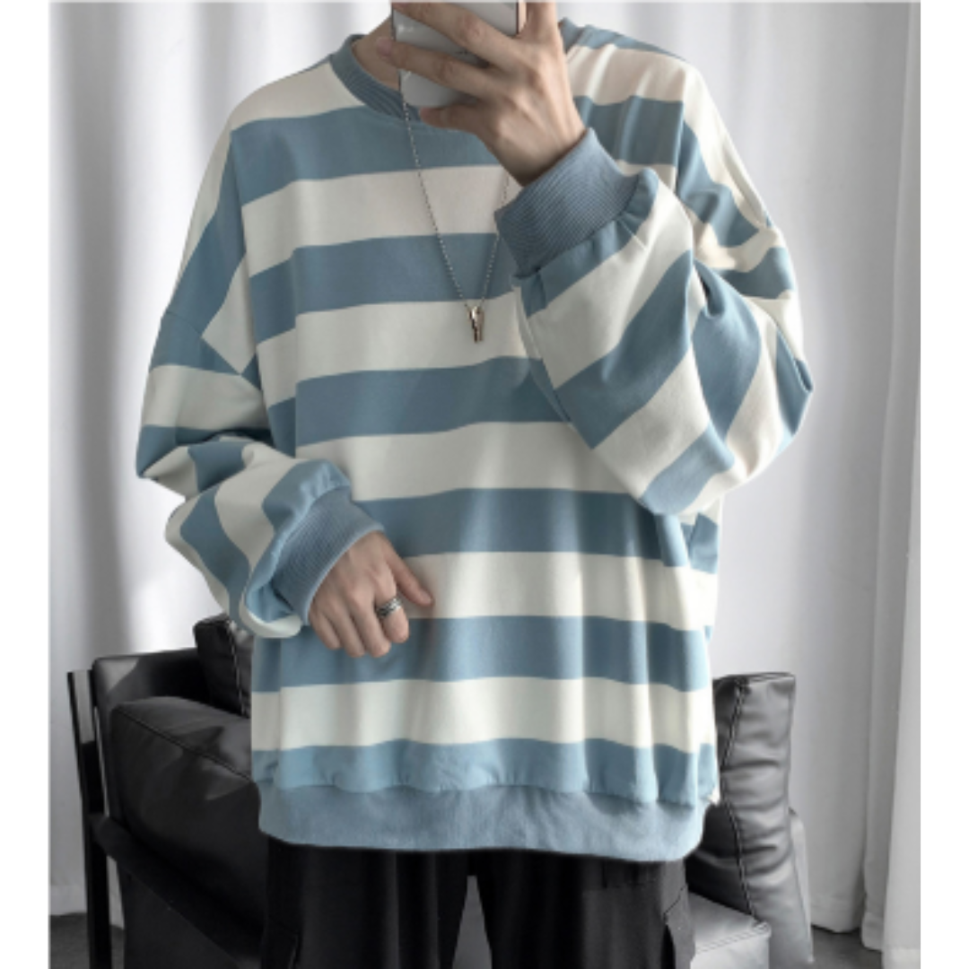 Damen Hoodie mit Streifenmuster