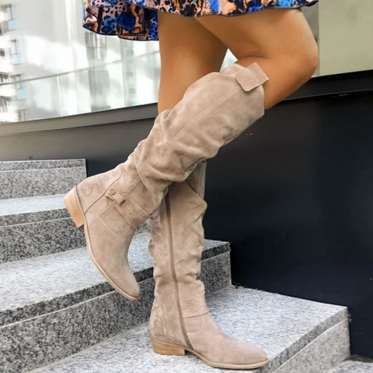 Damen Stiefel mit Mittelabsatz