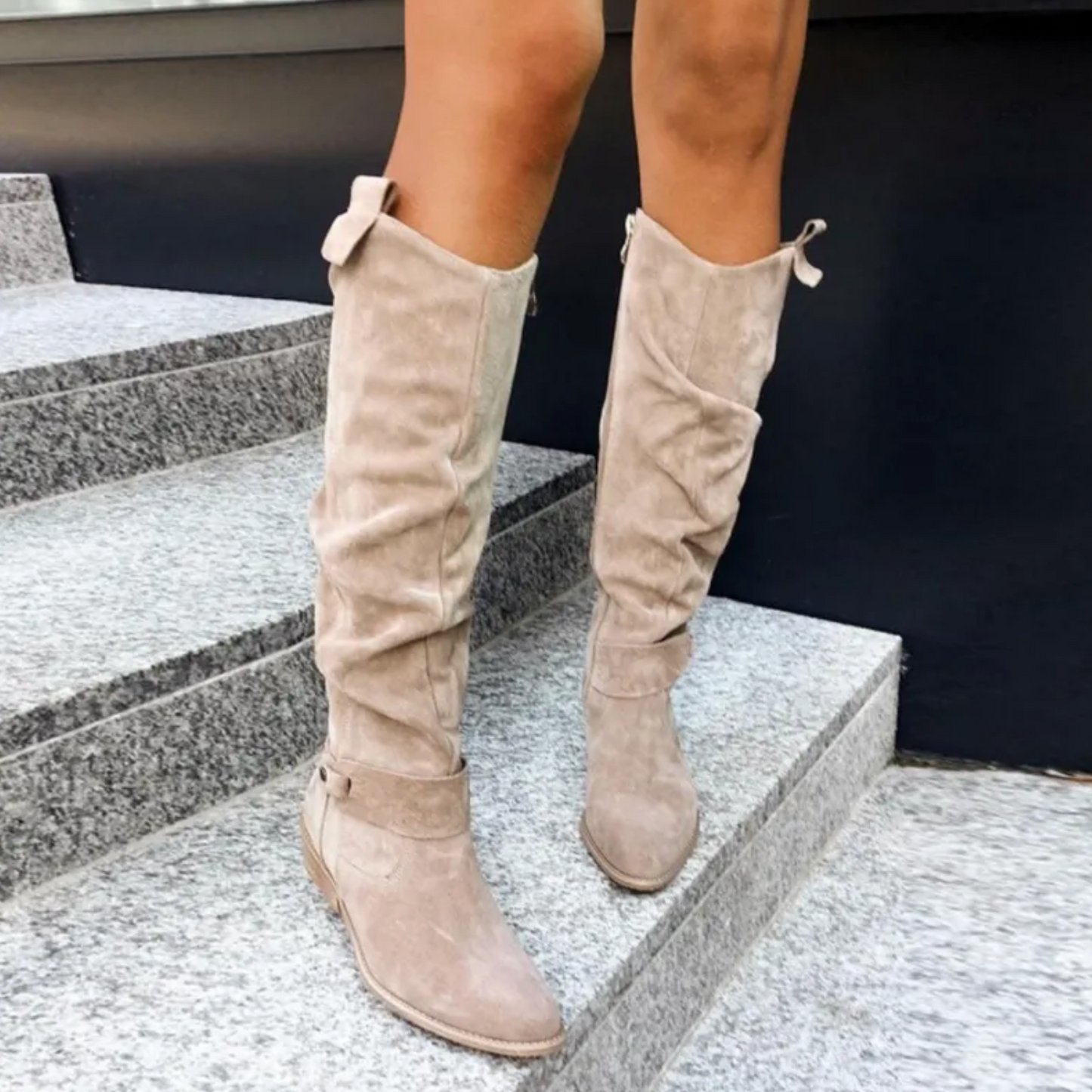 Damen Stiefel mit Mittelabsatz