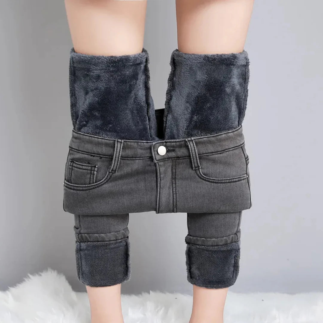 Damen Stretch-Jeans mit hoher Taille
