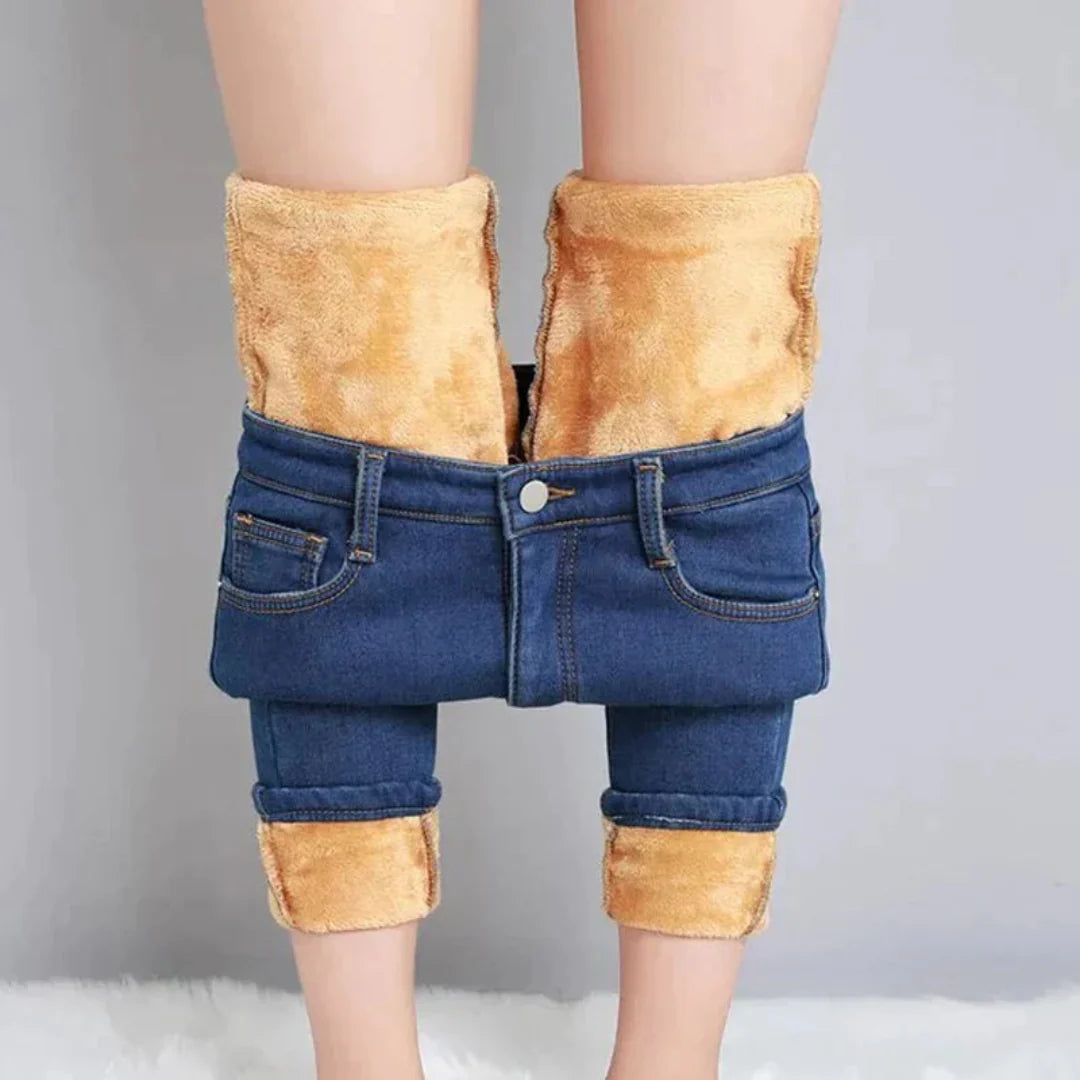 Damen Stretch-Jeans mit hoher Taille