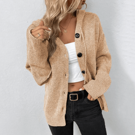Damen Strickjacke mit Knopfleiste