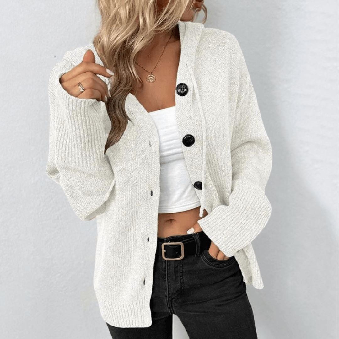 Damen Strickjacke mit Knopfleiste