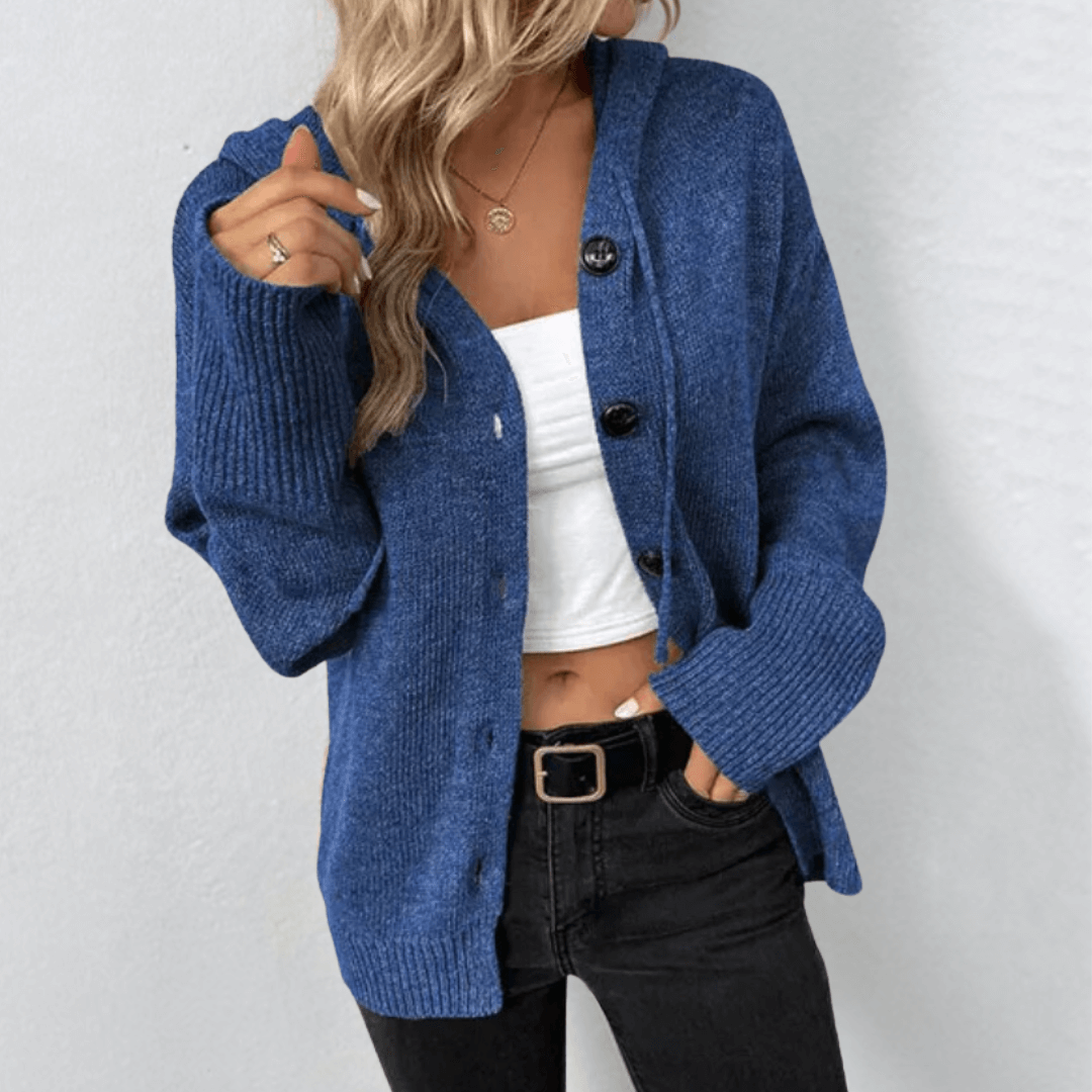 Damen Strickjacke mit Knopfleiste