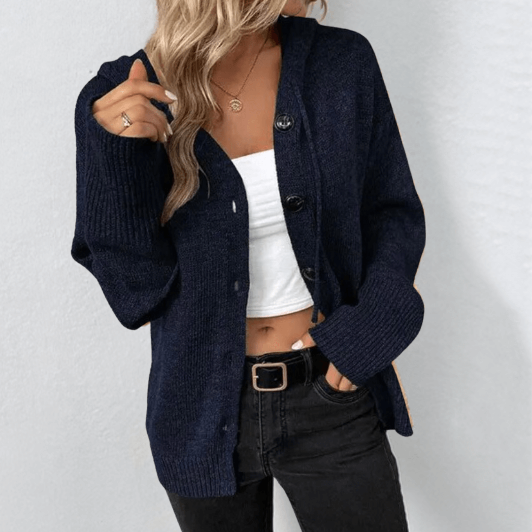 Damen Strickjacke mit Knopfleiste
