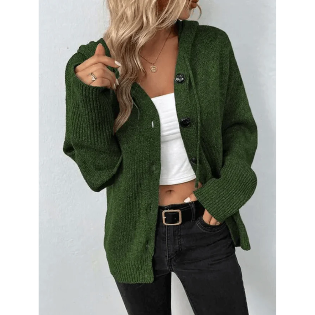 Damen Strickjacke mit Knopfleiste