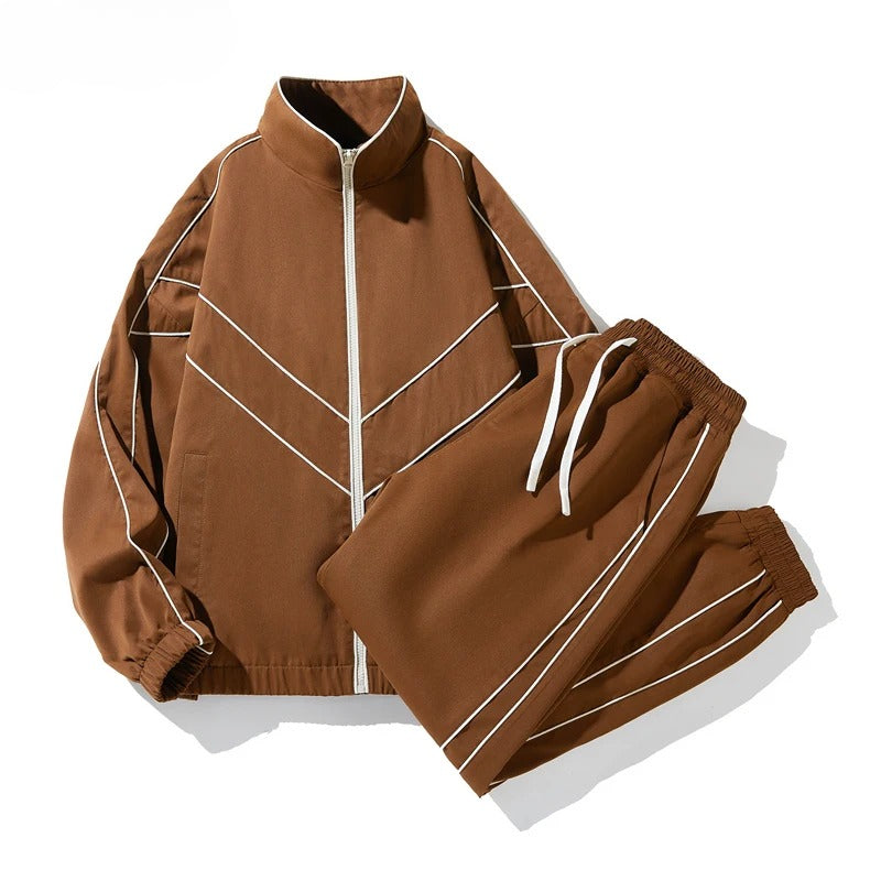 Damen Trainingsanzug – Leicht | Atmungsaktiv | Mit Streifen | Verstellbare Taille | Für Sport & Freizeit