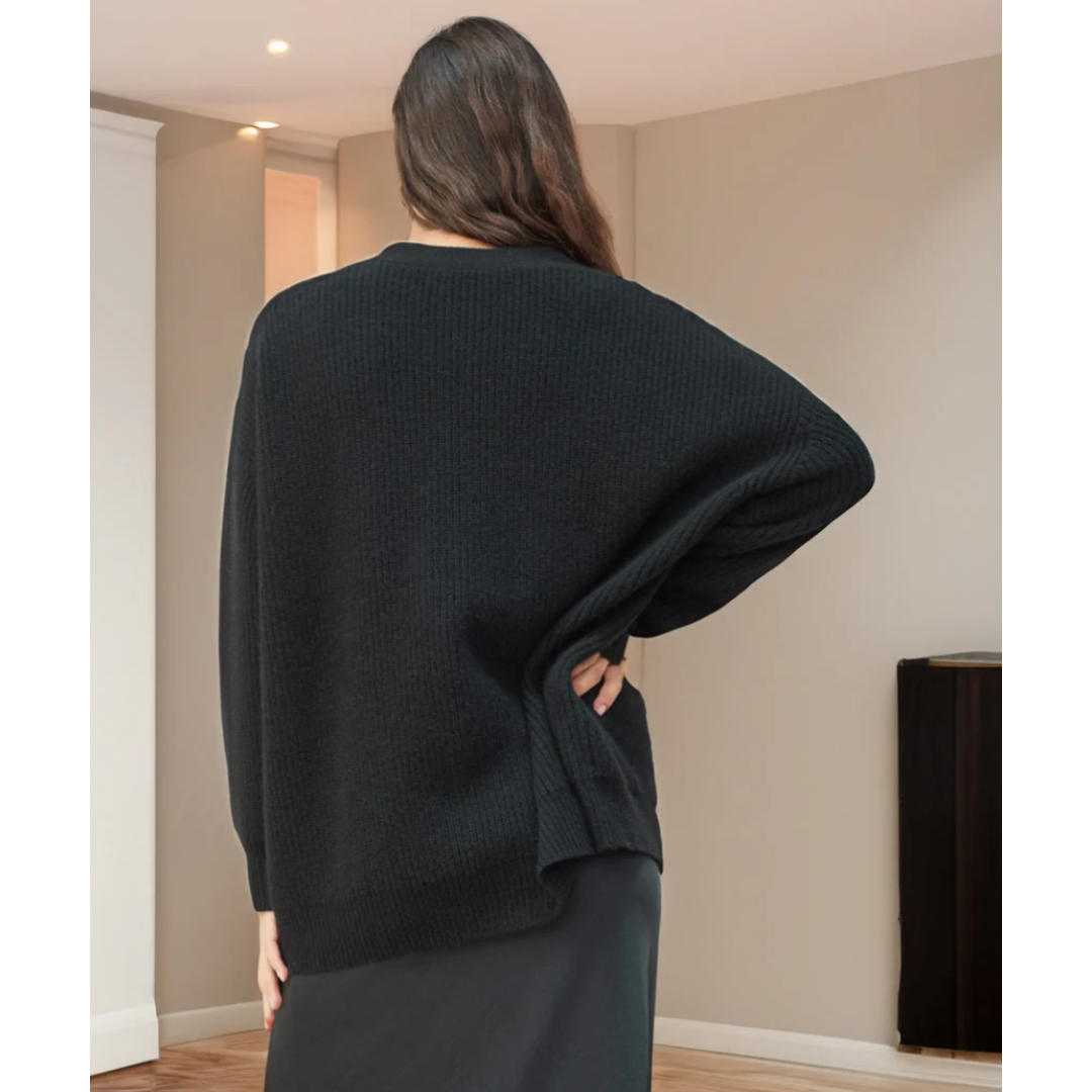 Damen lange Strickjacke