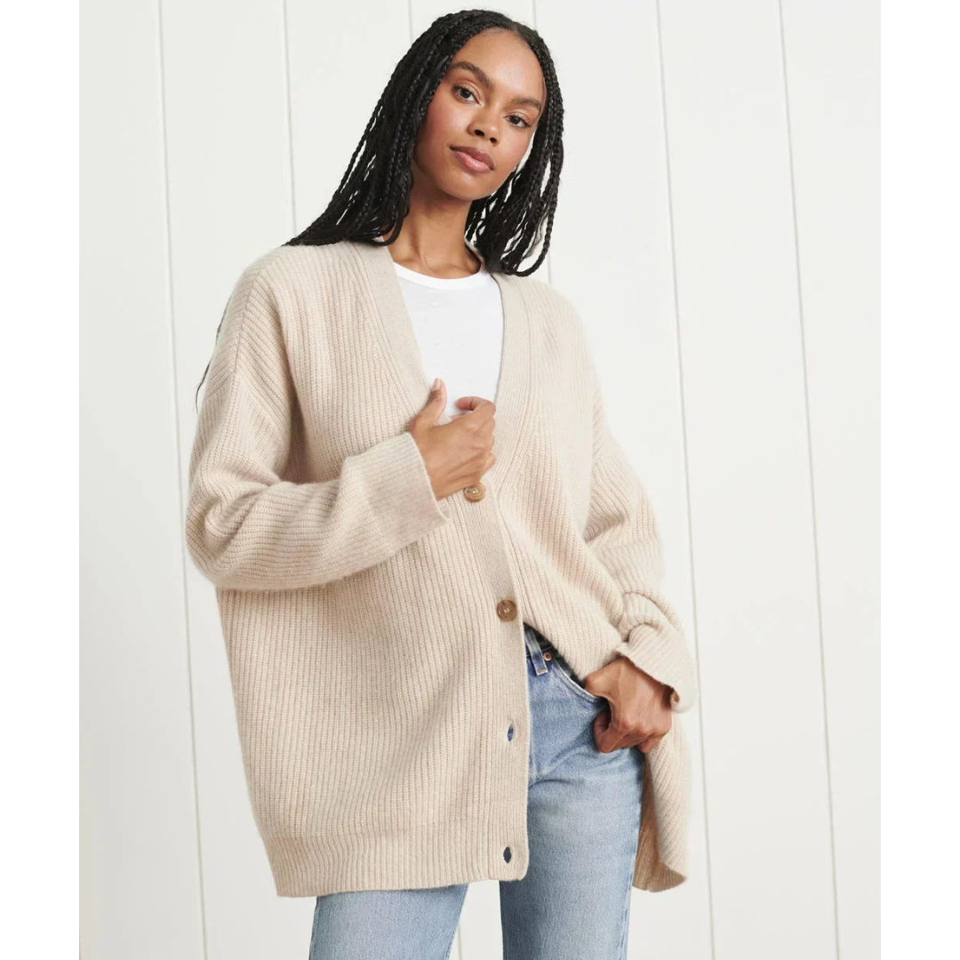 Damen lange Strickjacke