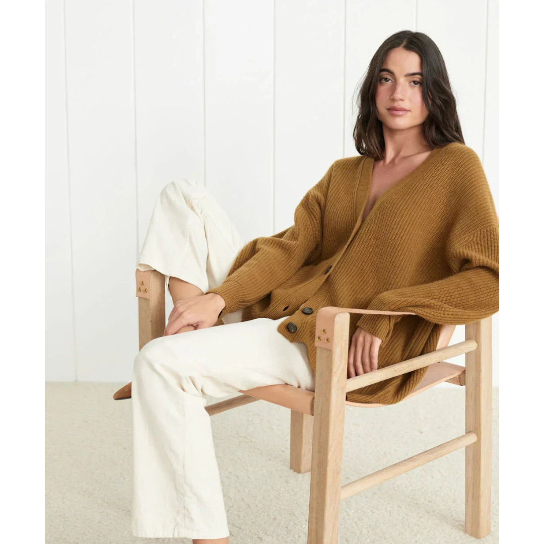 Damen lange Strickjacke