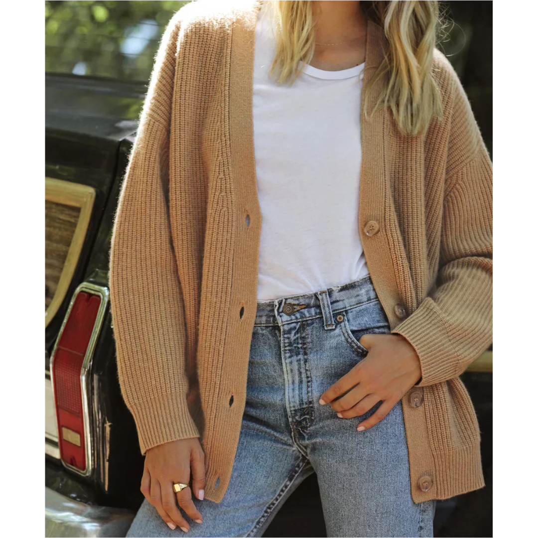 Damen lange Strickjacke