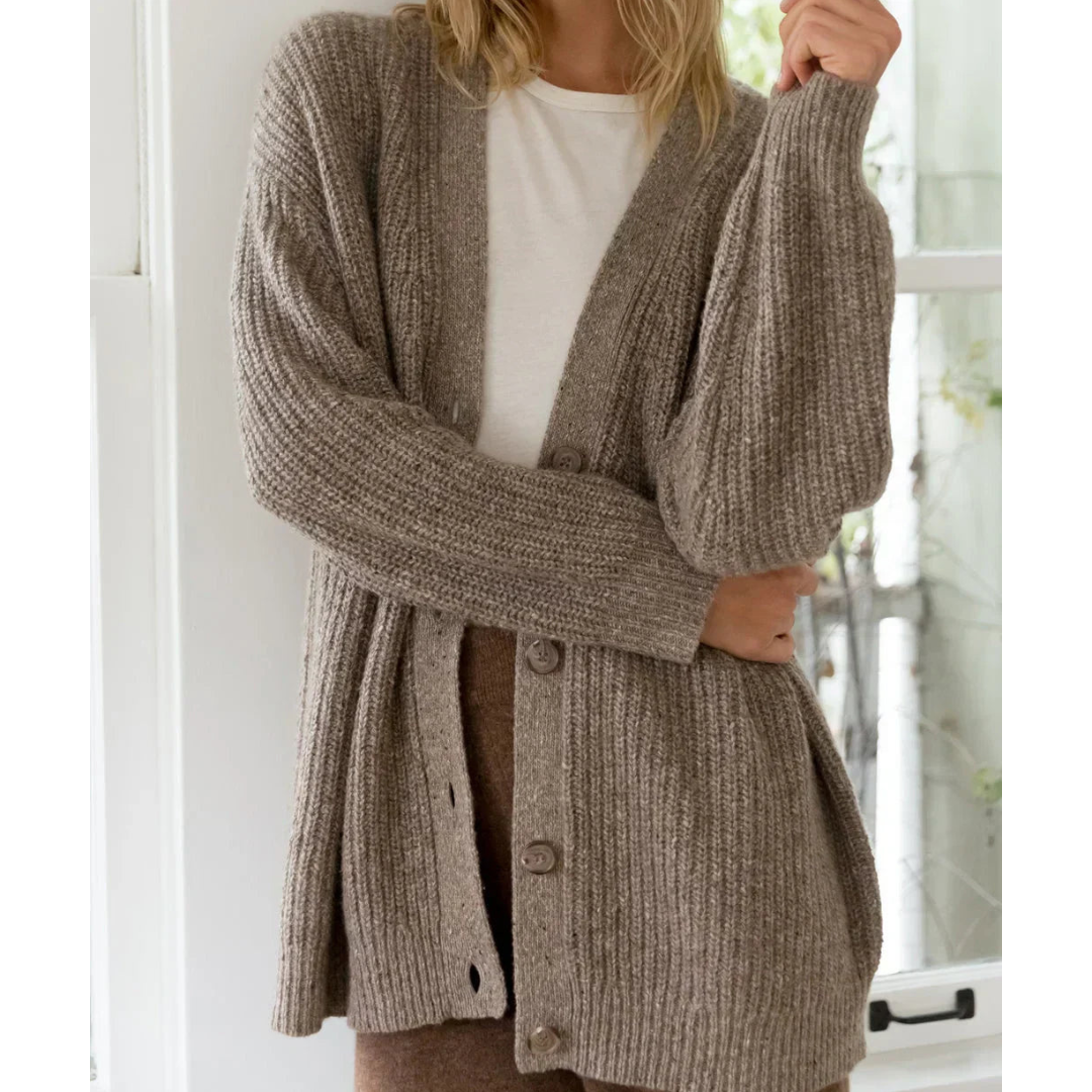 Damen lange Strickjacke