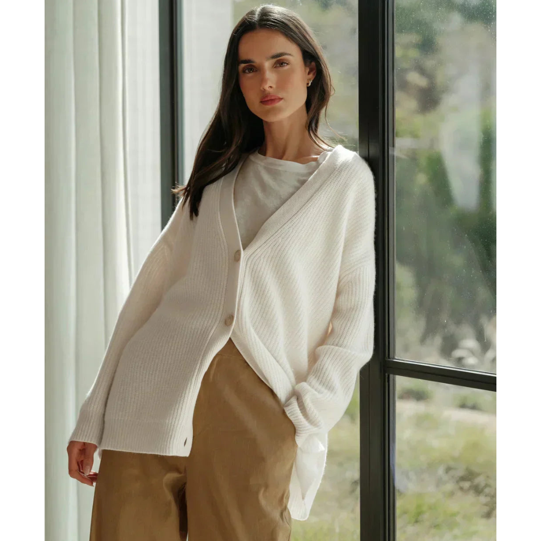 Damen lange Strickjacke