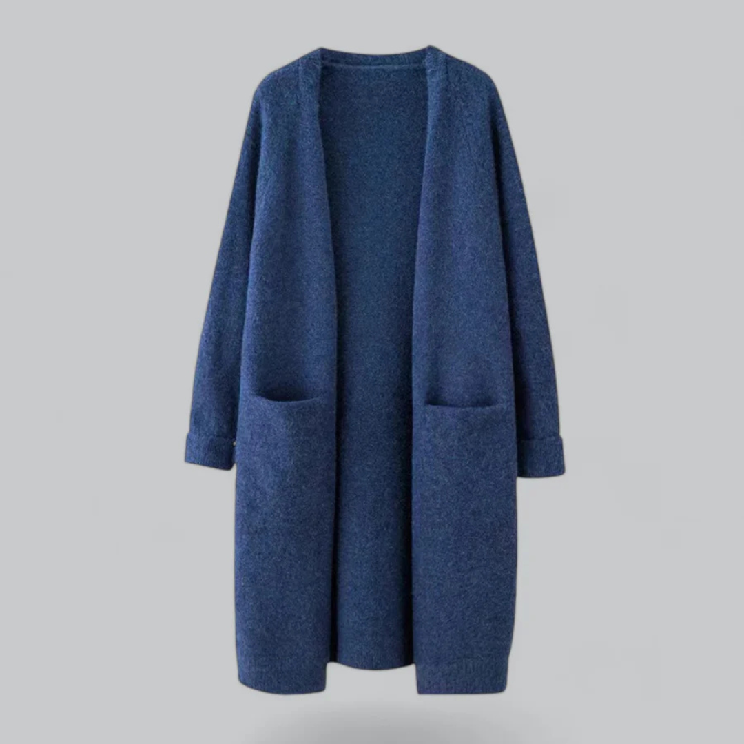 Damen lange Strickjacke für den Winter
