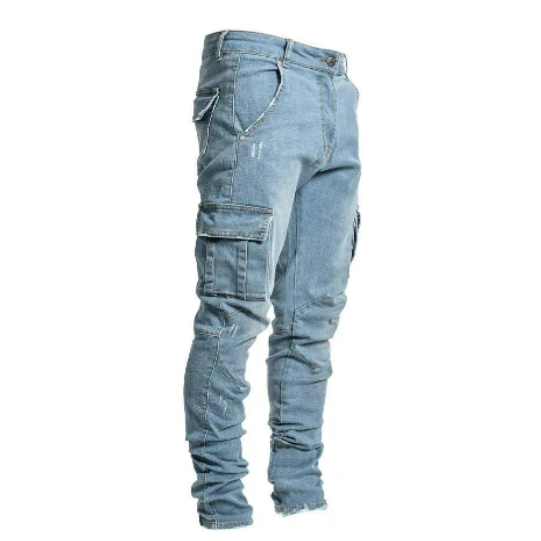 Herren Cargohose | Slim Fit | Baumwoll-Stretchgewebe & Mehrfachtaschen