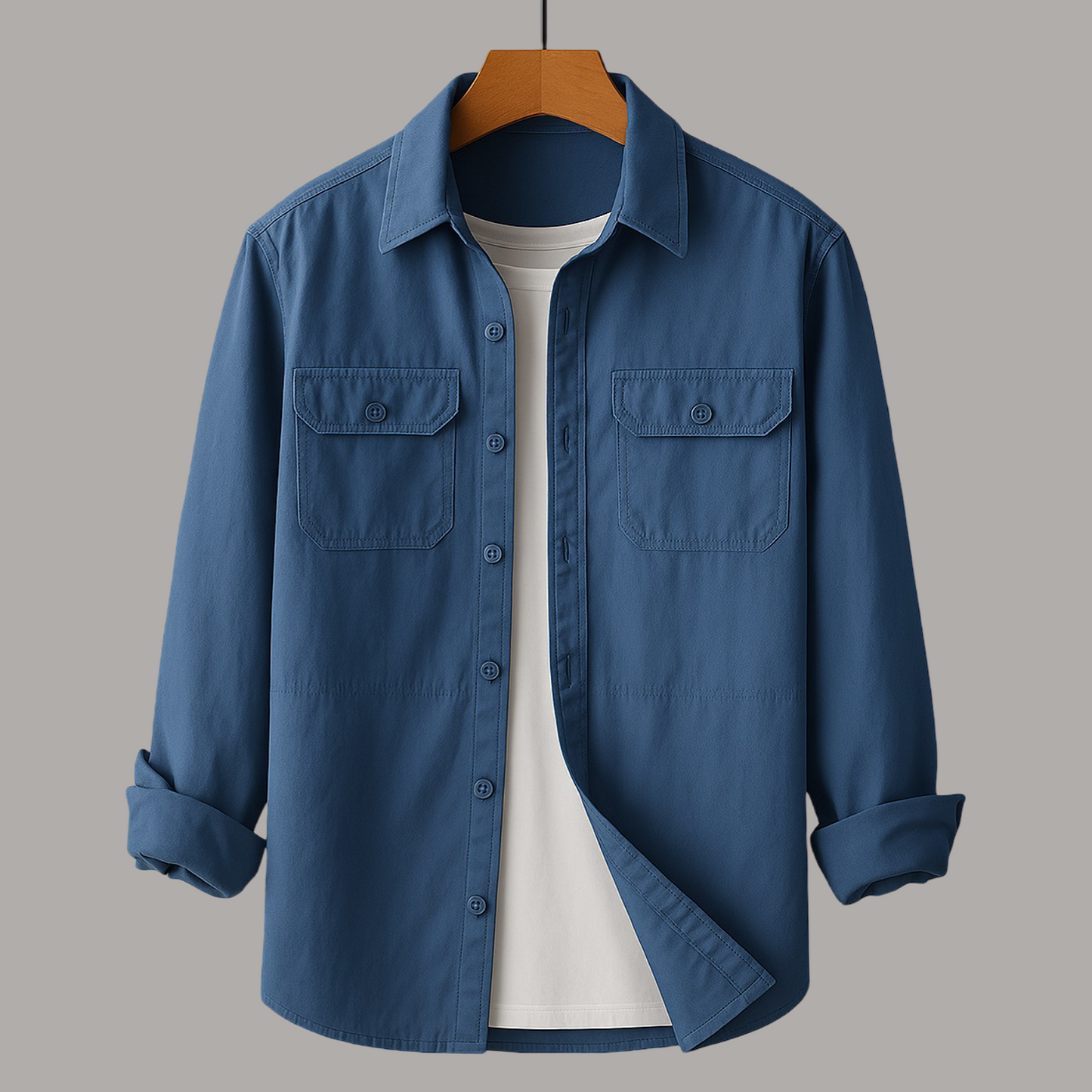 Herren Hemd – Leicht | Atmungsaktiv | Mit Brusttaschen | Für Frühling & Sommer