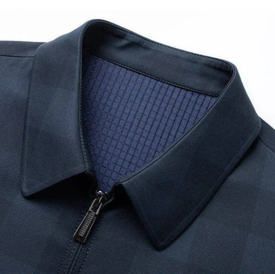 Herren Jacke – Kariert | Leicht | Atmungsaktiv | Reißverschluss | Für Frühling & Sommer