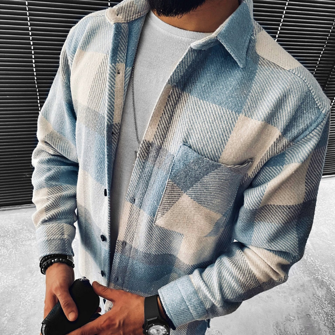 Herren Kariertes Winterhemd mit Langarm – Warm, bequem und vielseitig