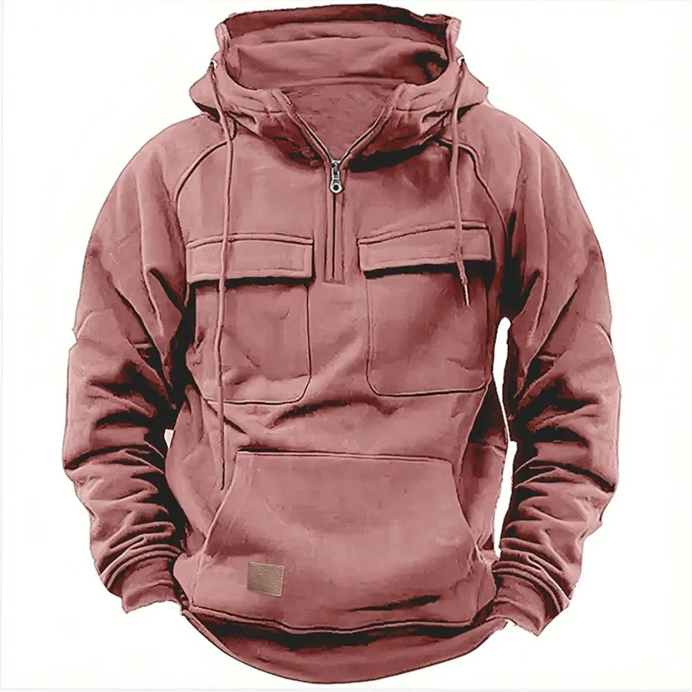 Herren Tactical Hoodie | Robustes Funktionsmaterial | Halber Reißverschluss & Outdoor-Design