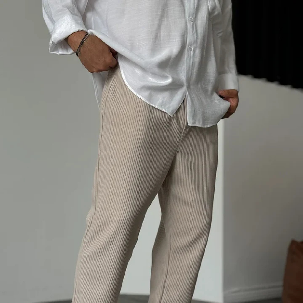 Herren Weiche Luxus Hose – Schlanke Passform, Elegant und Bequem