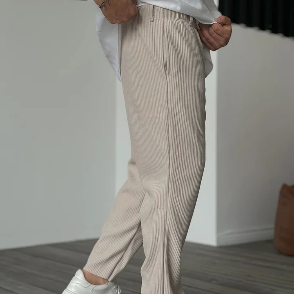 Herren Weiche Luxus Hose – Schlanke Passform, Elegant und Bequem