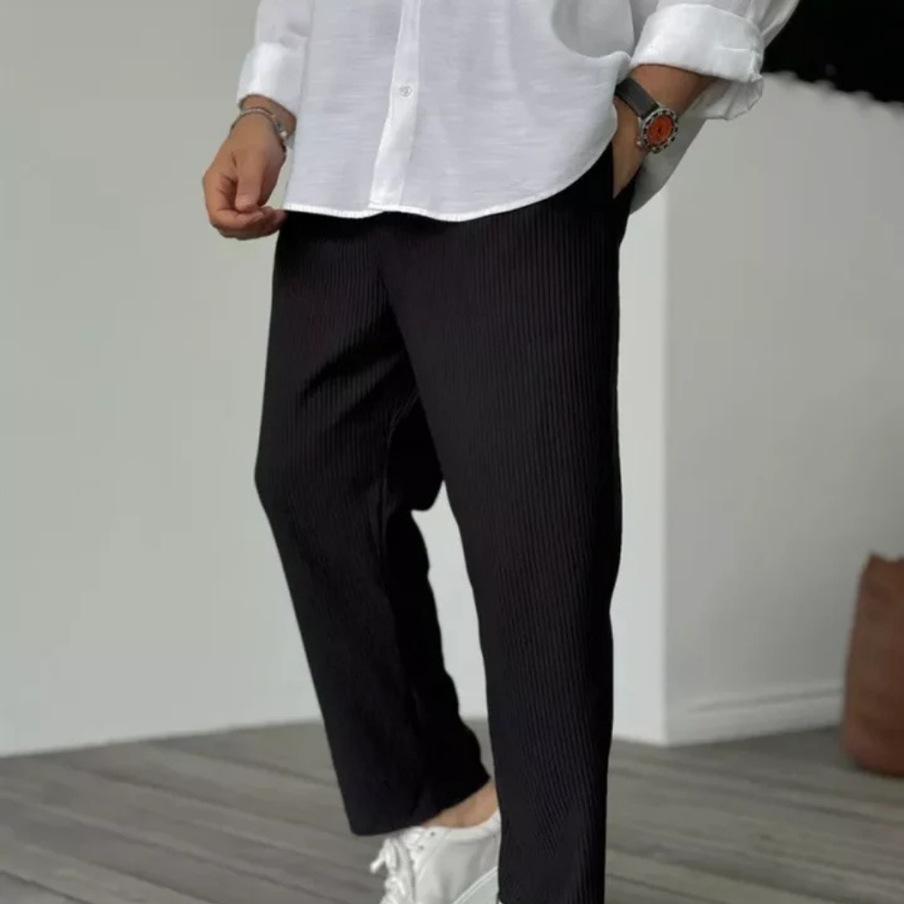 Herren Weiche Luxus Hose – Schlanke Passform, Elegant und Bequem