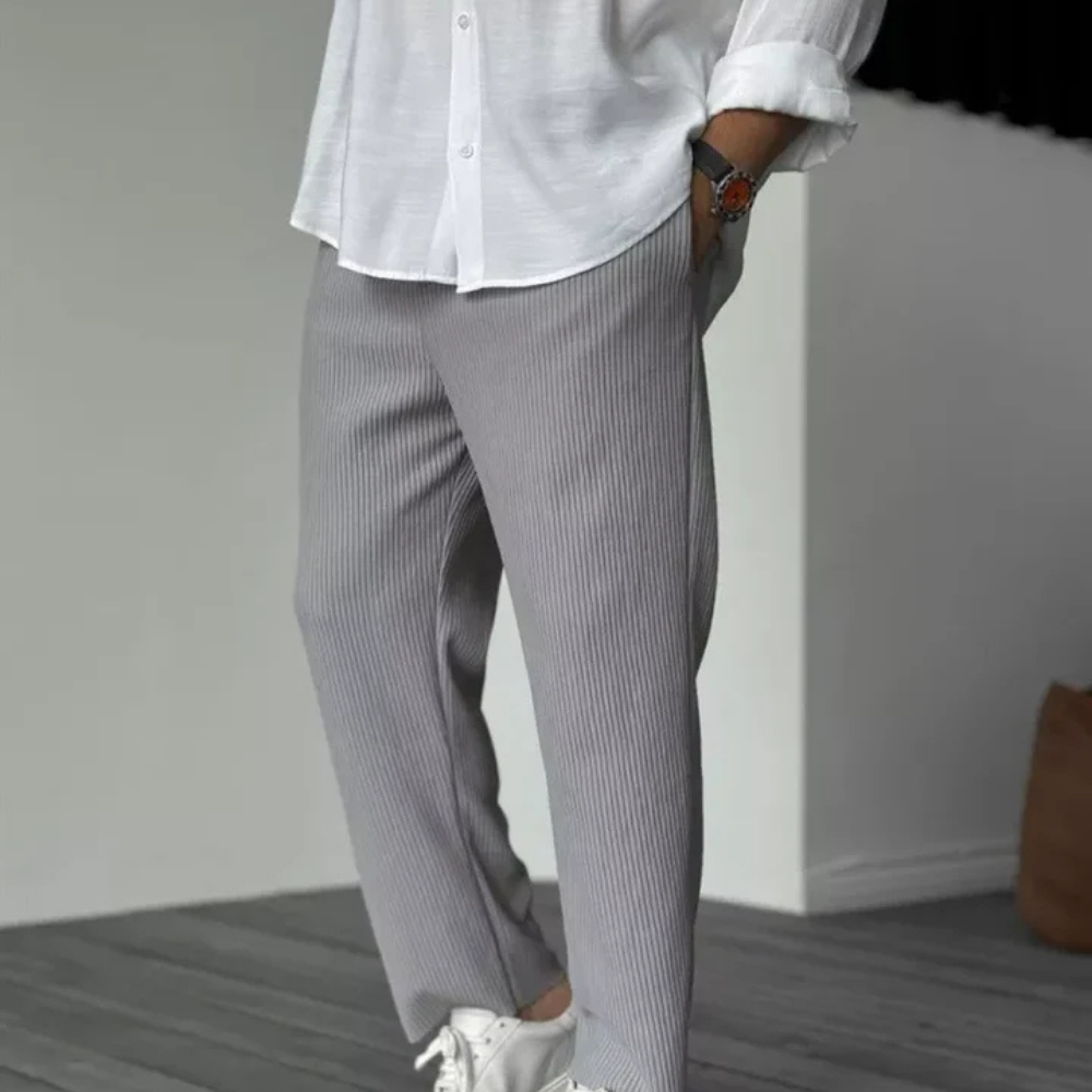 Herren Weiche Luxus Hose – Schlanke Passform, Elegant und Bequem