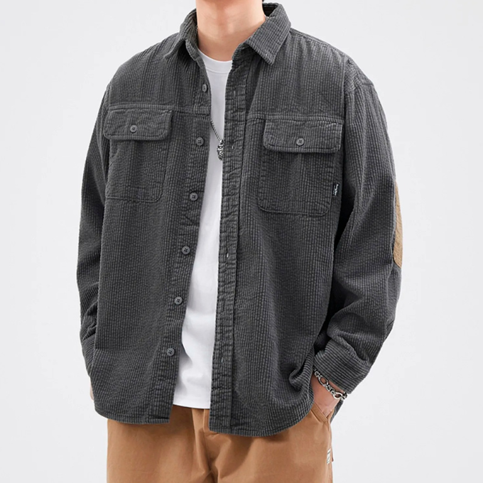 Herrenhemd aus Kordstoff – Langarm, bequem und vielseitig kombinierbar