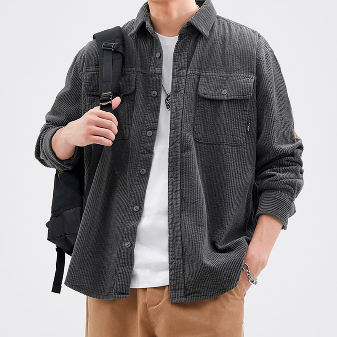 Herrenhemd aus Kordstoff – Langarm, bequem und vielseitig kombinierbar