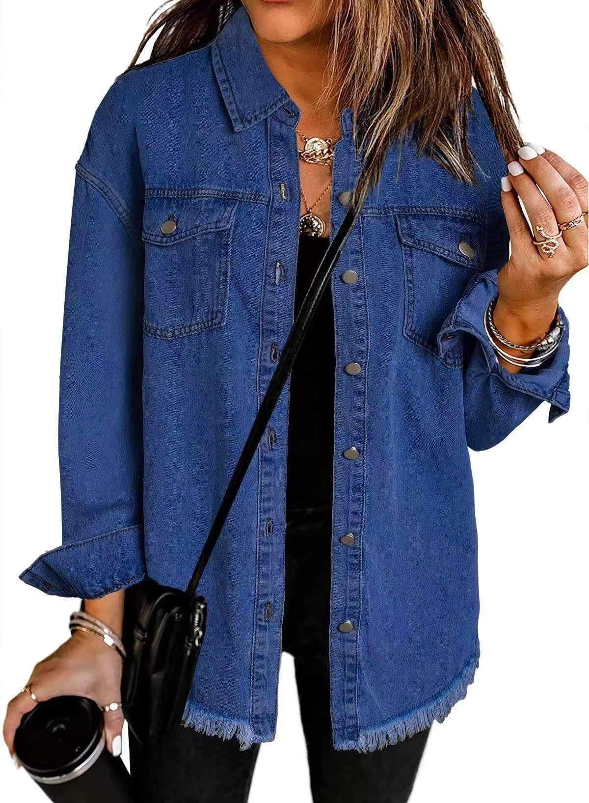 Klassische Jeansjacke im Lässigen Schnitt