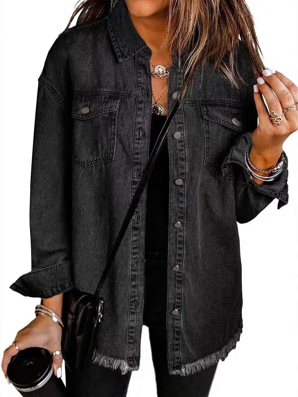 Klassische Jeansjacke im Lässigen Schnitt