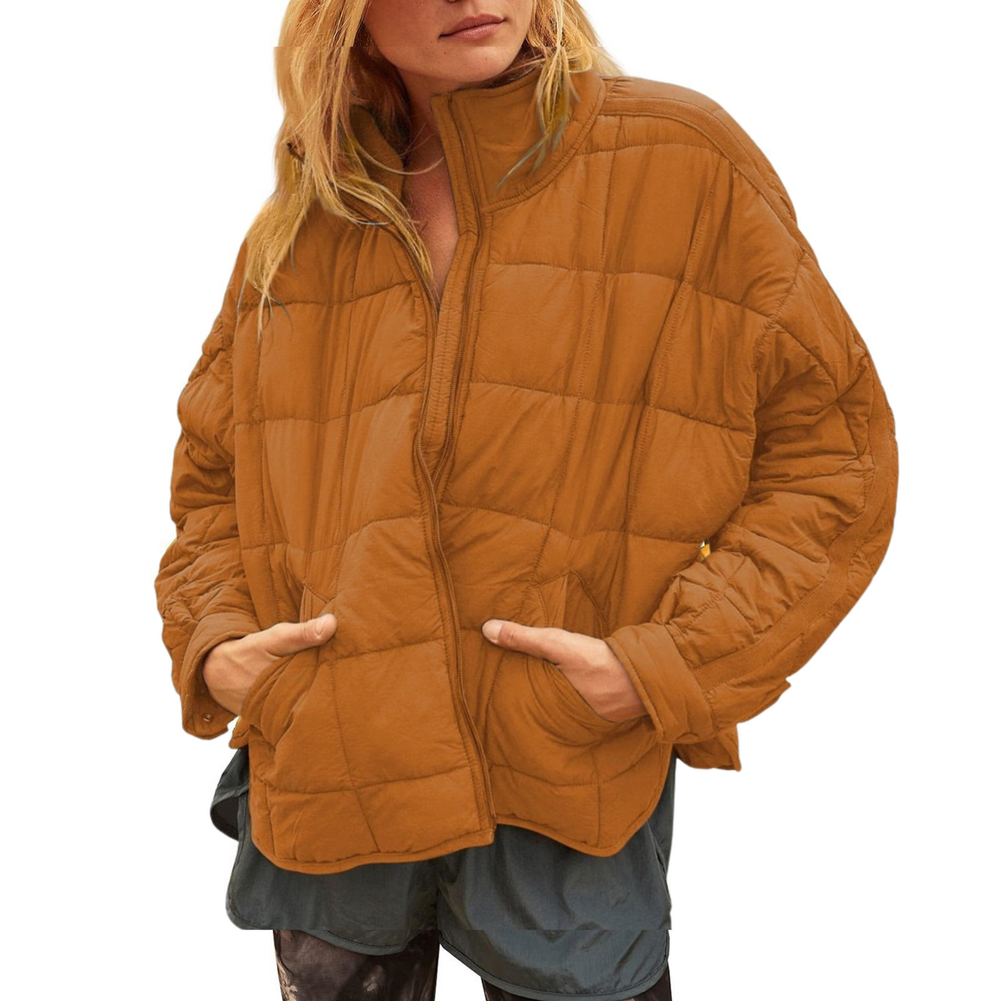 Kompakte, leichte Pufferjacke mit Reißverschluss