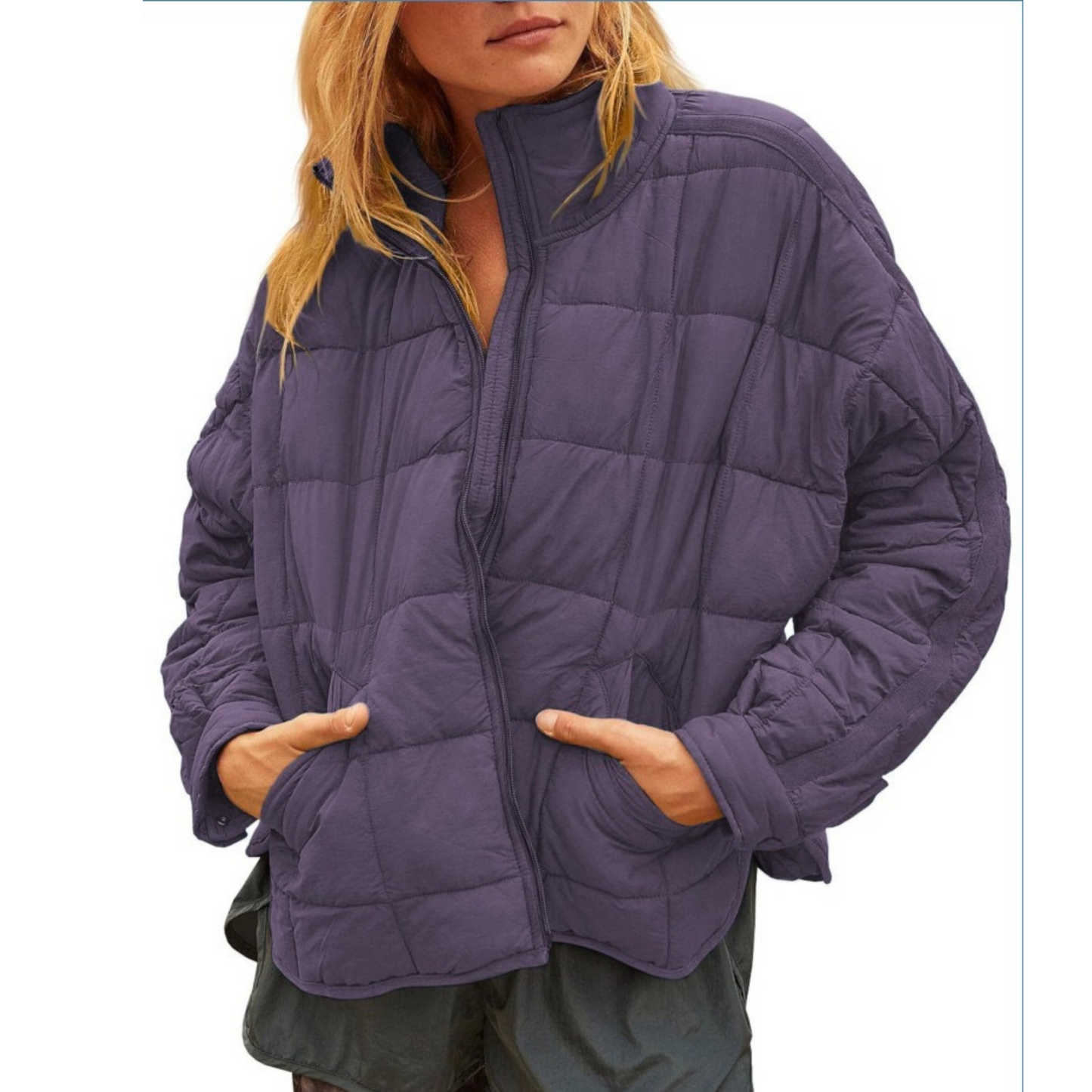 Kompakte, leichte Pufferjacke mit Reißverschluss