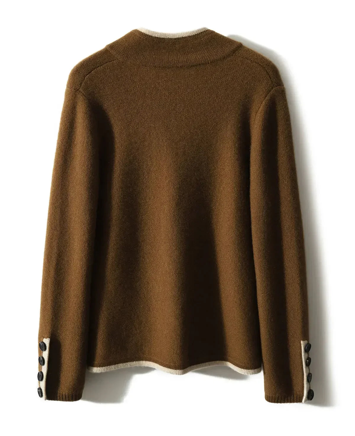 Strick-Cardigan mit kontrastierenden Details