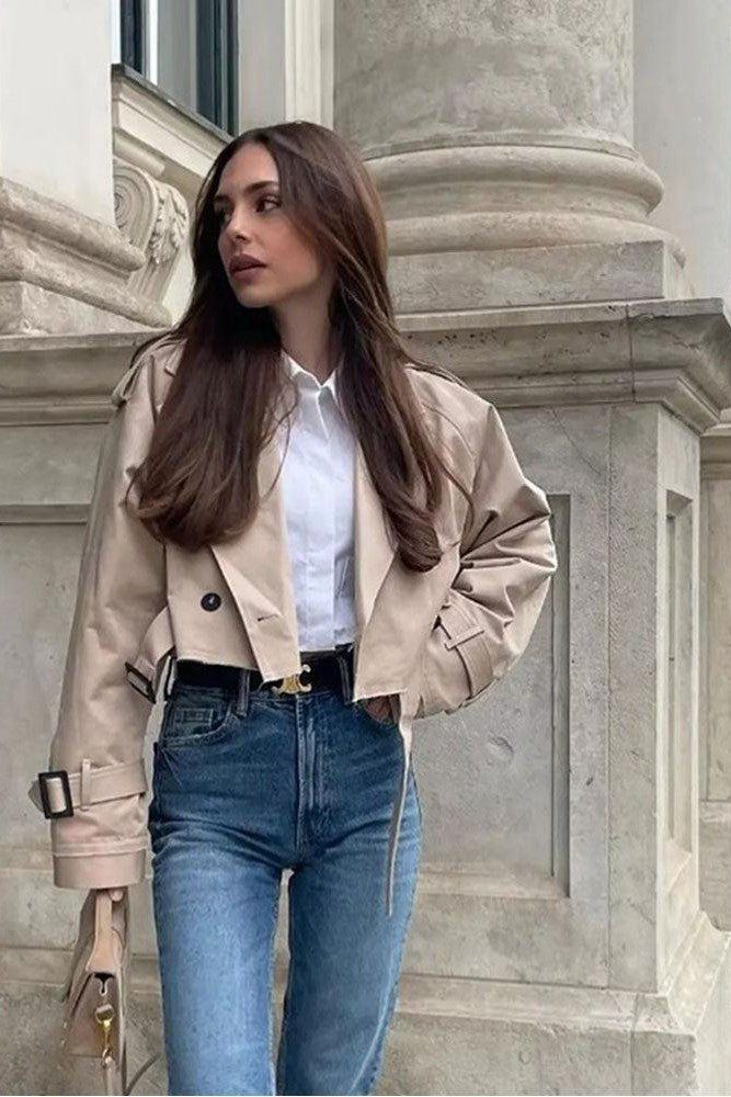 kurzer trenchcoat für damen